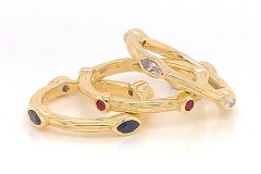 14k gold Sea Grass Stackables