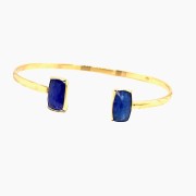 Tanzanite and 14k Gold Cuff Bracelet
