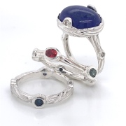 3 Sterling Silver Sea Grass Rings