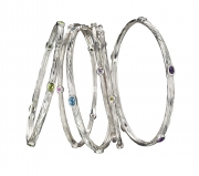 Sterling Silver Sea Grass Bangle Bracelets