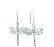 Sterling silver dragonfly drops