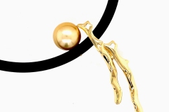 14k Gold Coral and Pearl Collar