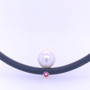 Fresh Water Pearl and Ruby Collar