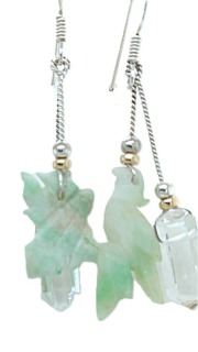 Jade and crystal drops